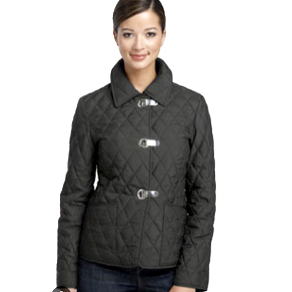 Michael Kors Womens Black Classic Quilted Clasp Buckle Preppy Chore Jacket XL - Picture 1 of 10